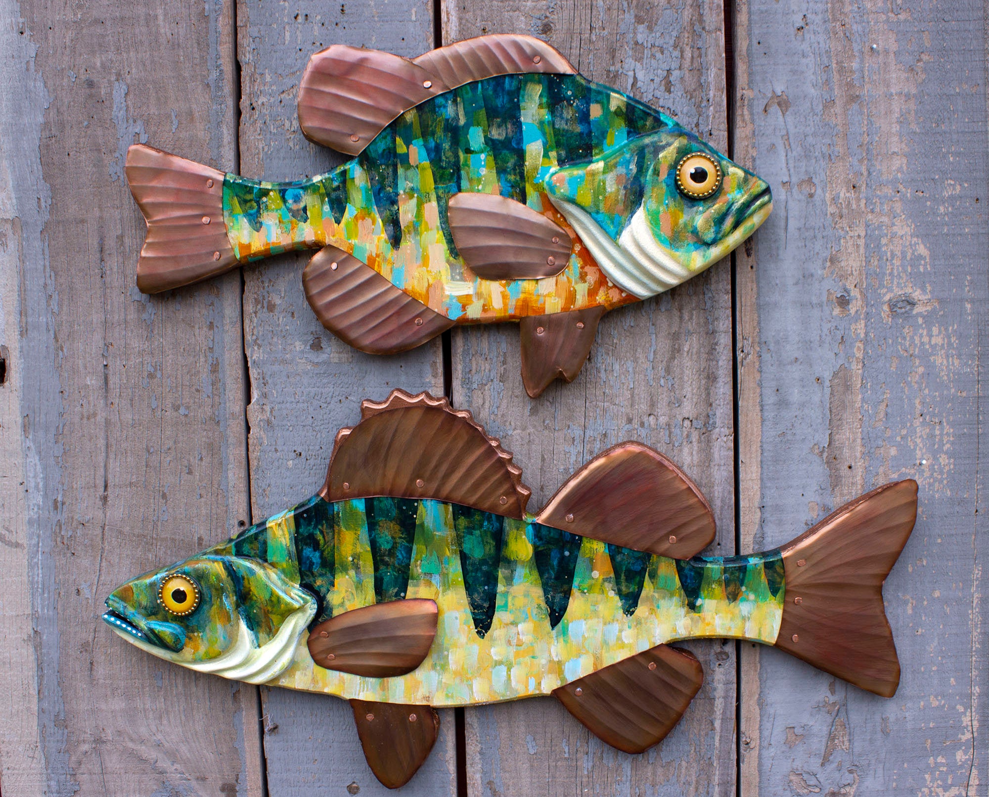 Impressionist Perch Original Rachel Laundon Fish Art